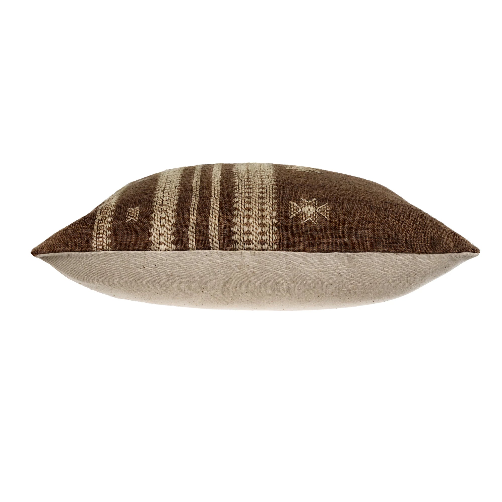 Bhujodi Wool Throw Pillow | Chocolate