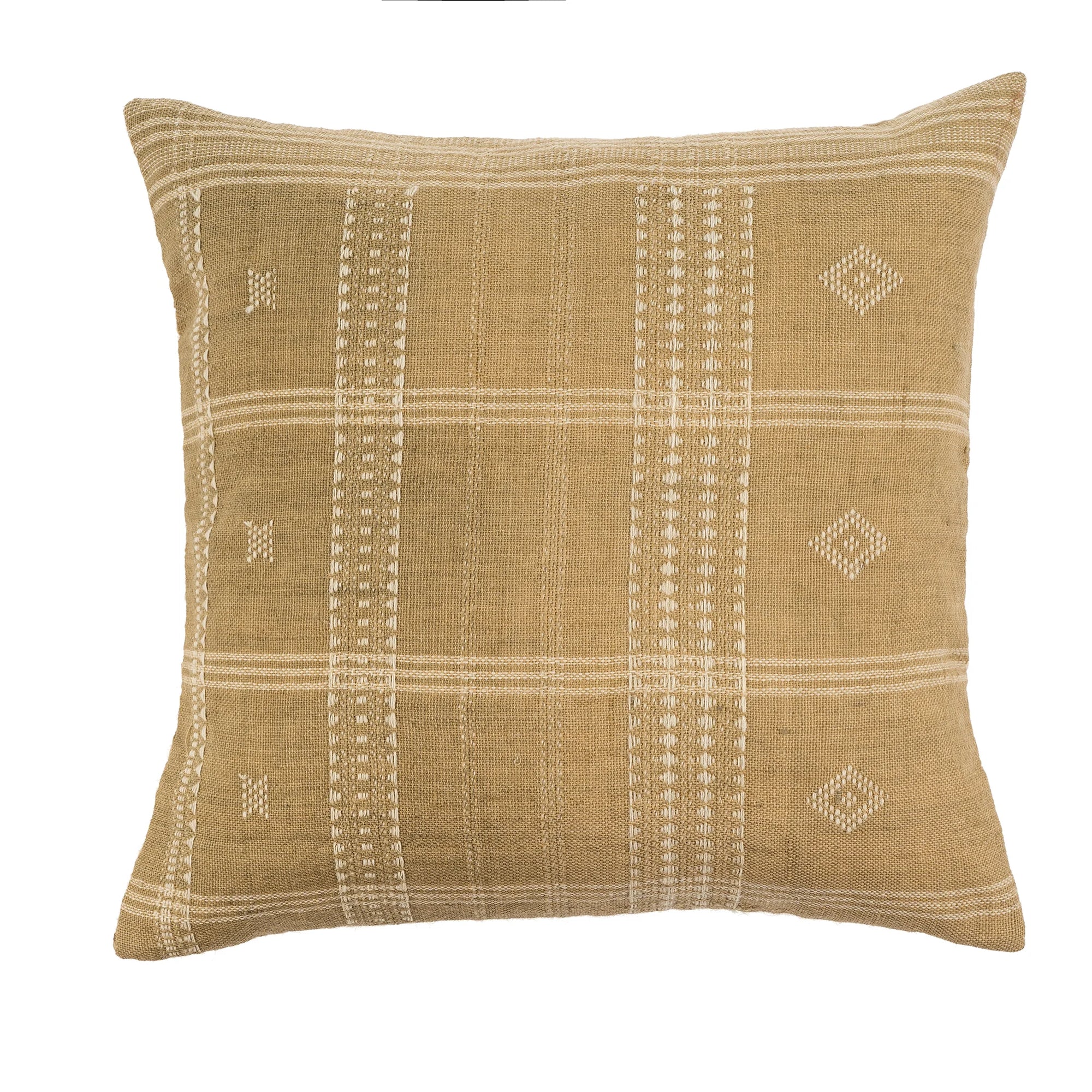 Bhujodi Wool Throw Pillow | Gold
