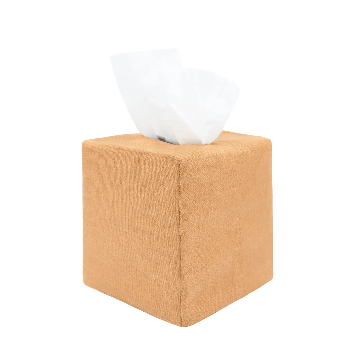LINEN TISSUE BOX COVER | FAWN