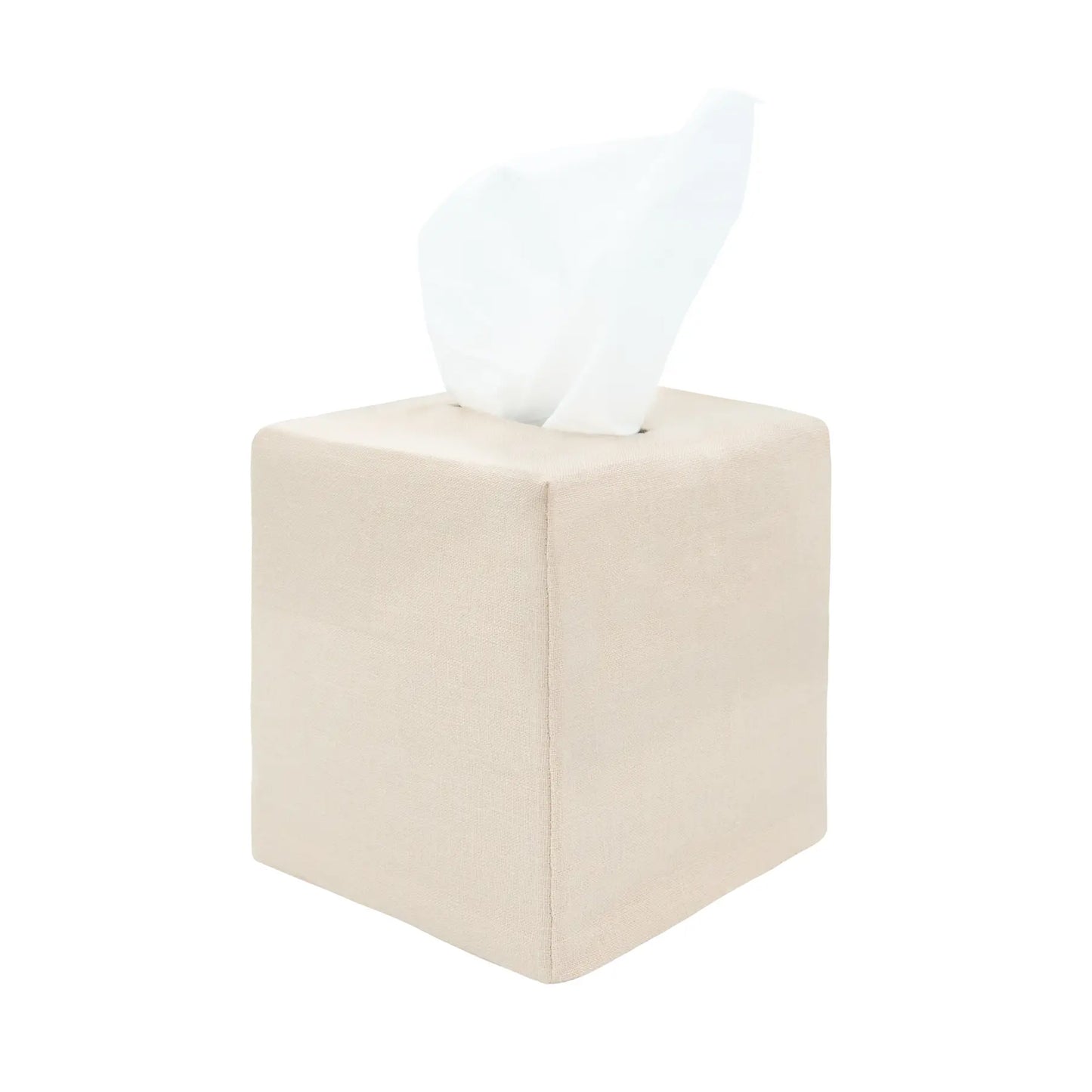 LINEN TISSUE BOX COVER | OAT