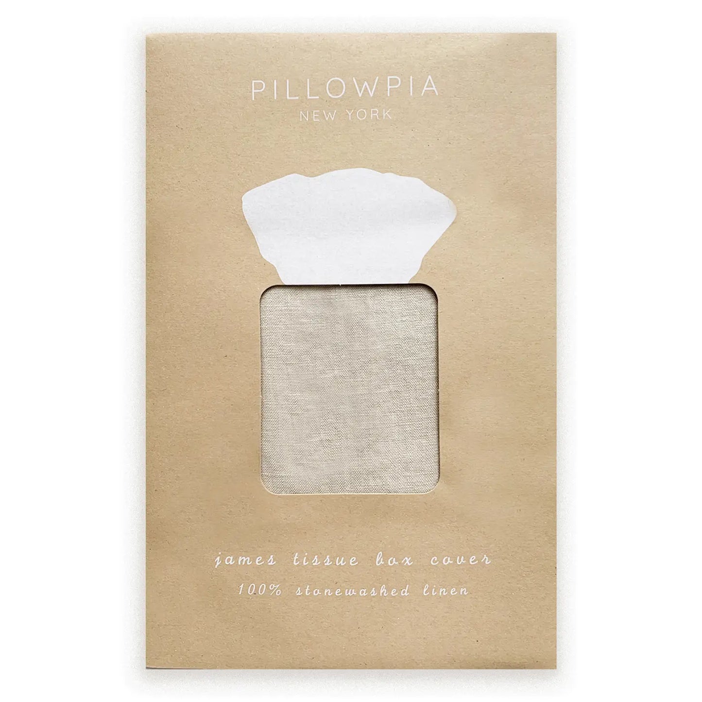LINEN TISSUE BOX COVER | OAT