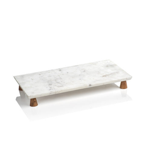 MARBLE FOOTED SERVING BOARD