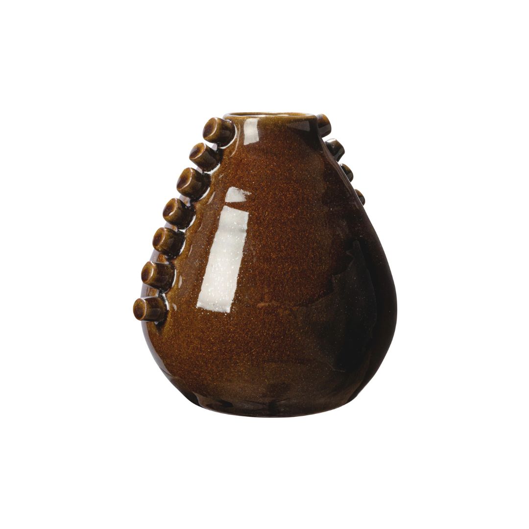 TERRACOTTA HOBNAIL VASE