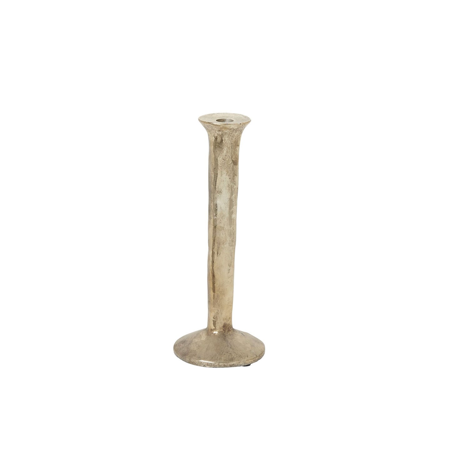 ANTIQUED BRASS TAPER CANDLE HOLDERS