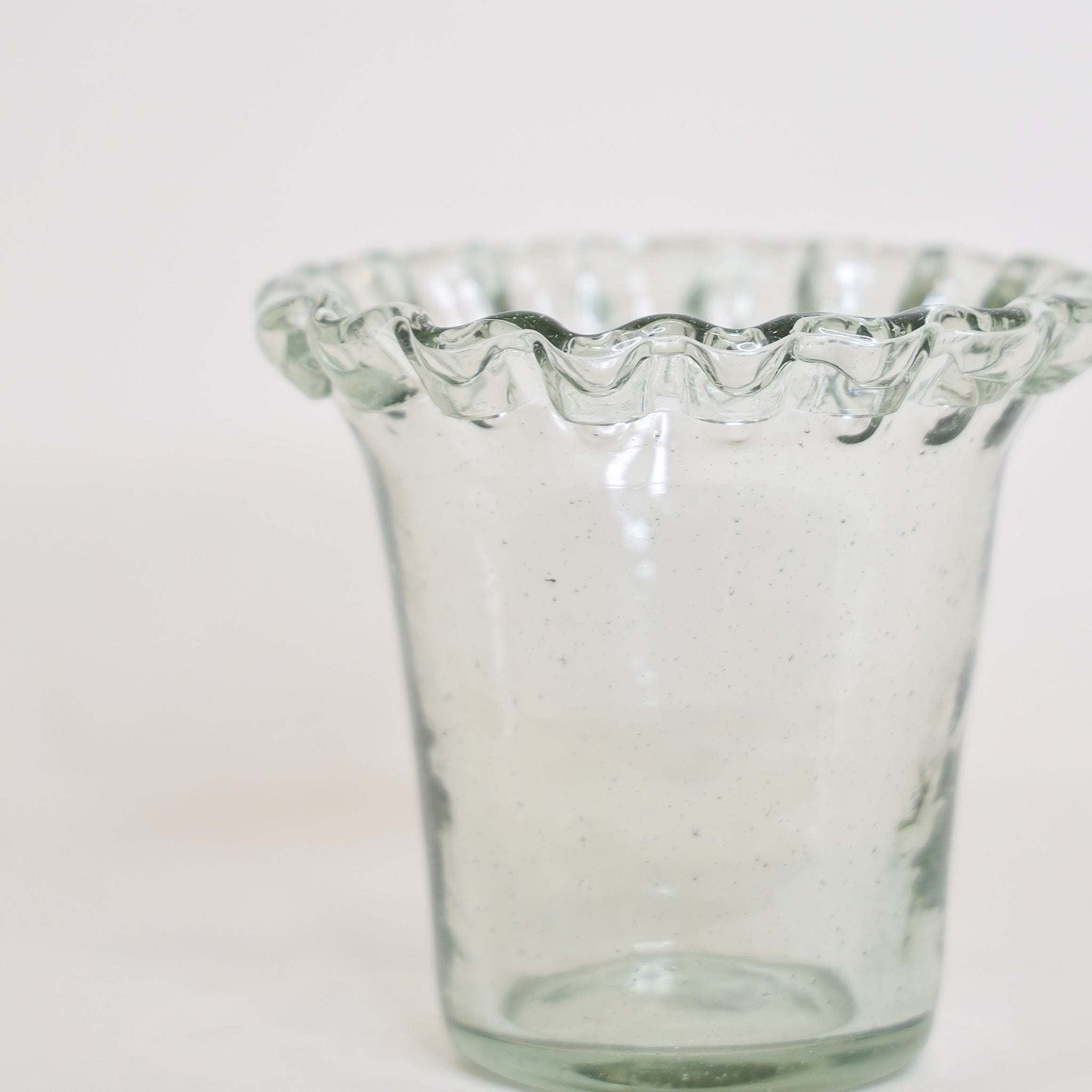 Glass Pie Crust Vase