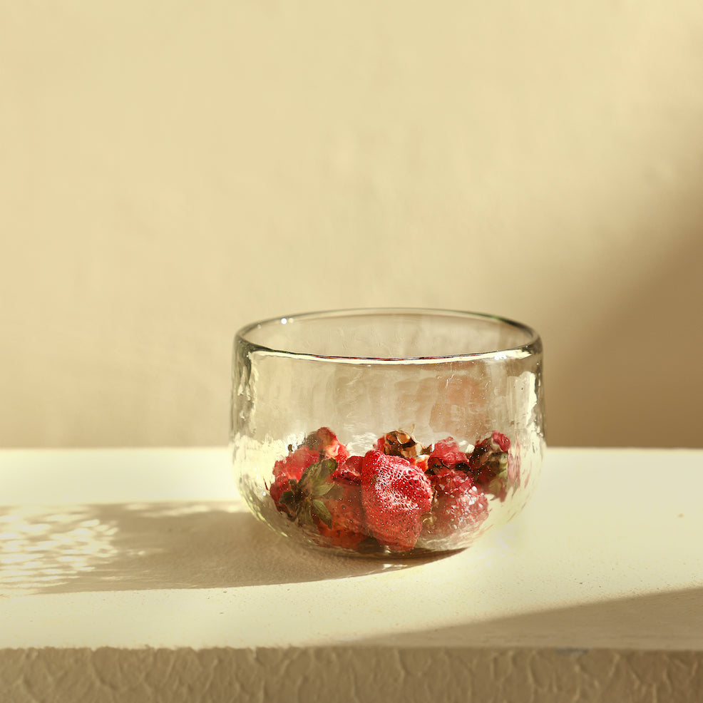 Pebbled Glass Bowls - Set of 2