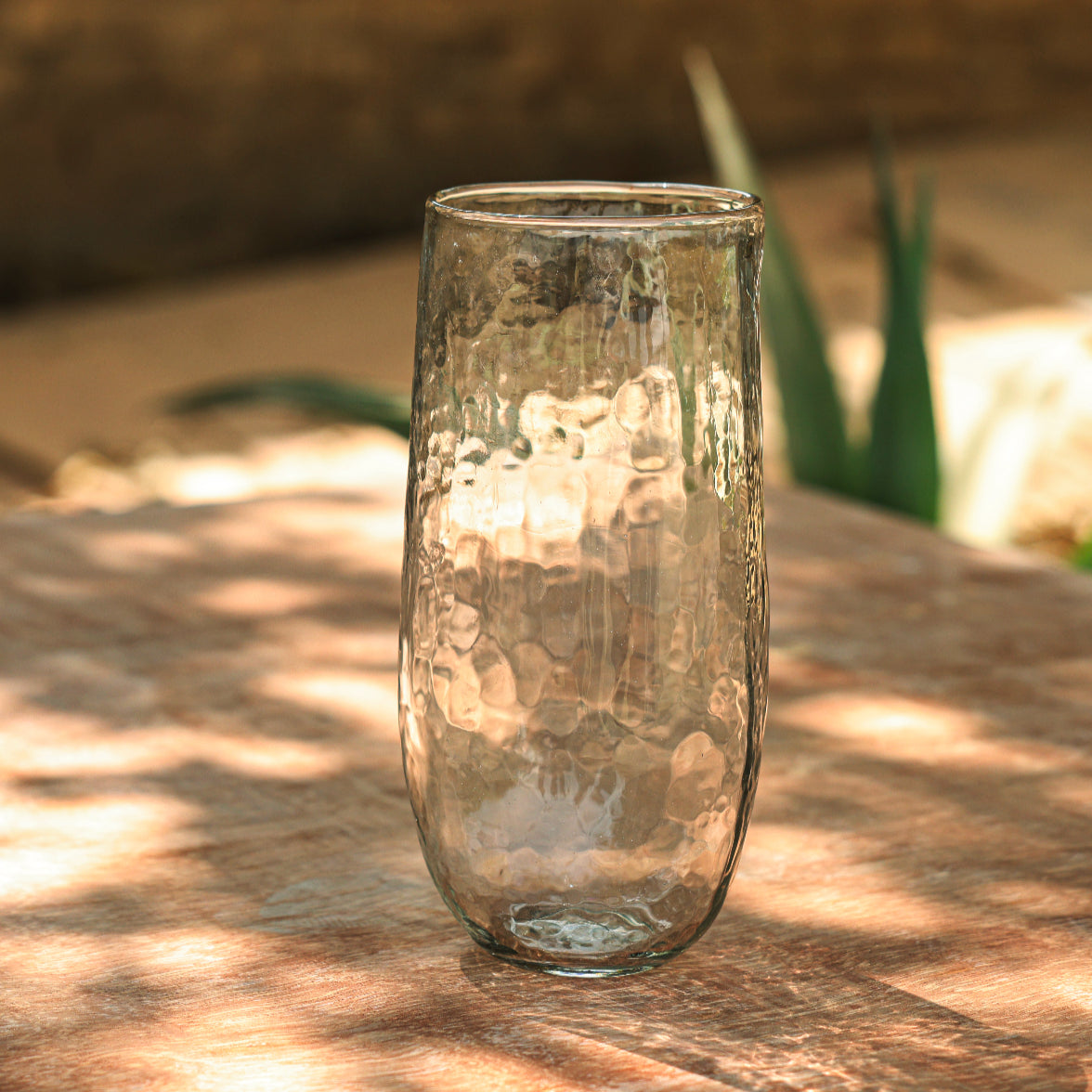 Hammered Glass Vase