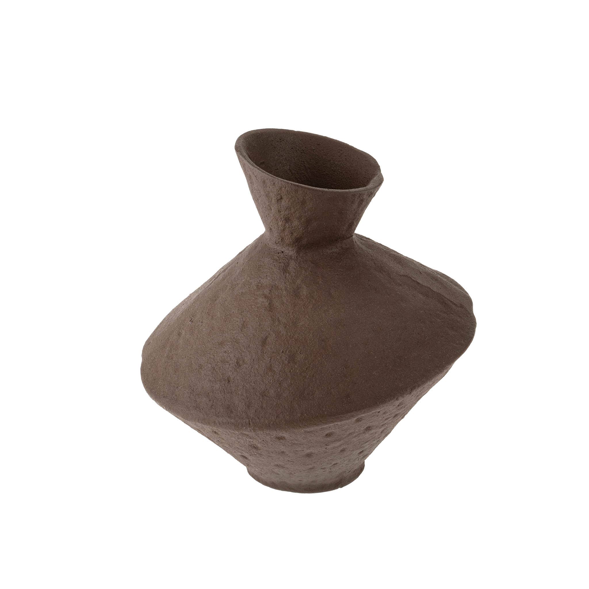 Brown Slant Vase