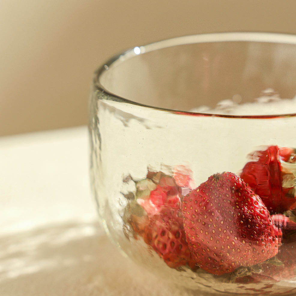 Pebbled Glass Bowls - Set of 2