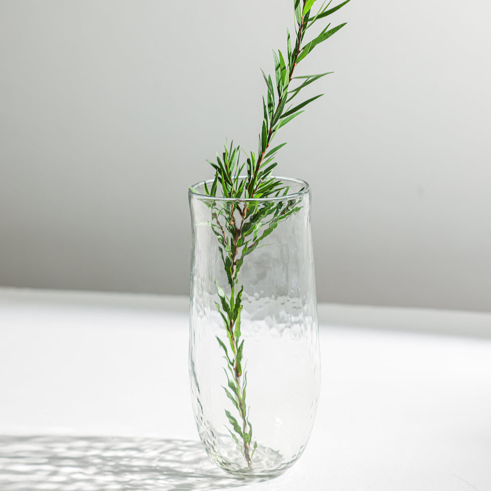 Hammered Glass Vase