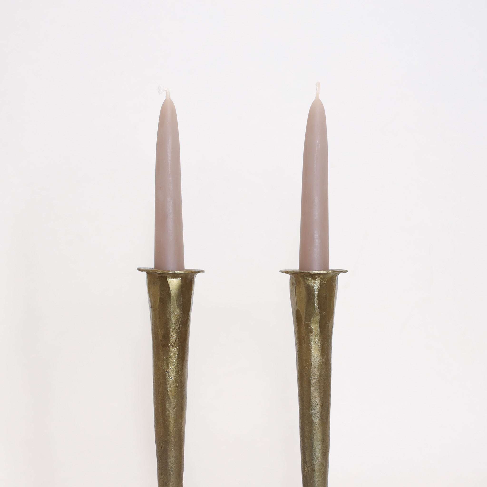 Antique Brass Forged Candle Holders