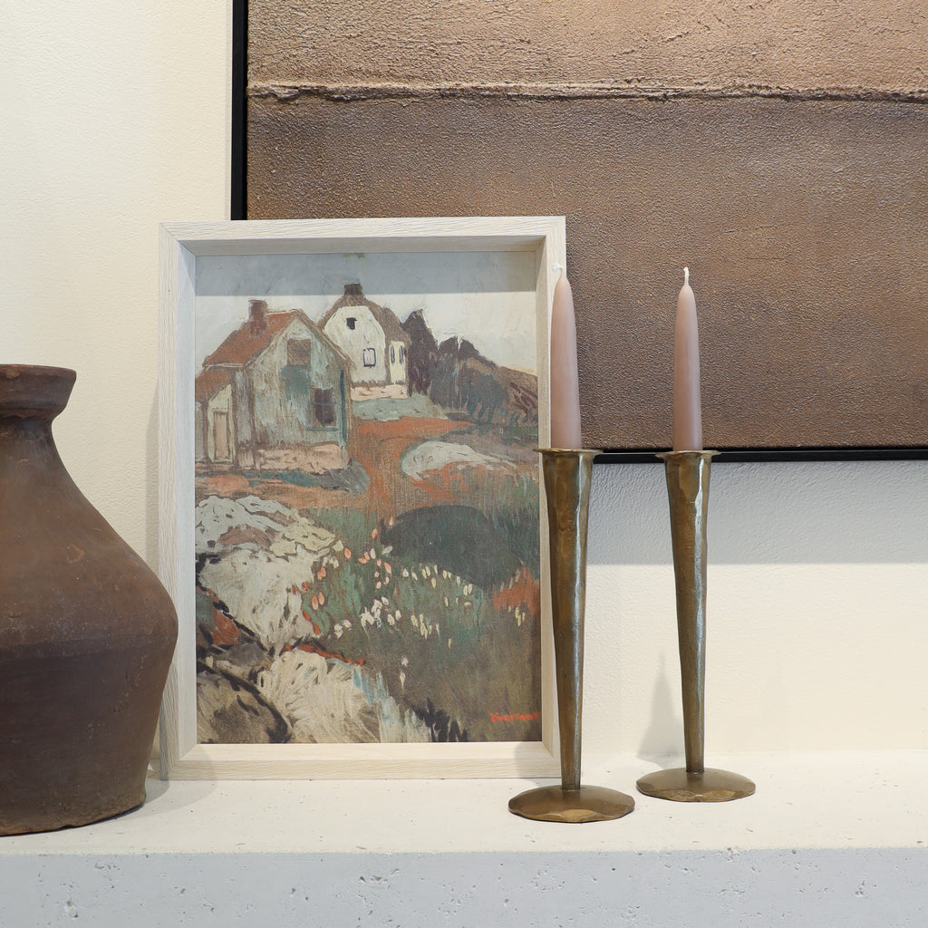 Antique Brass Forged Candle Holders