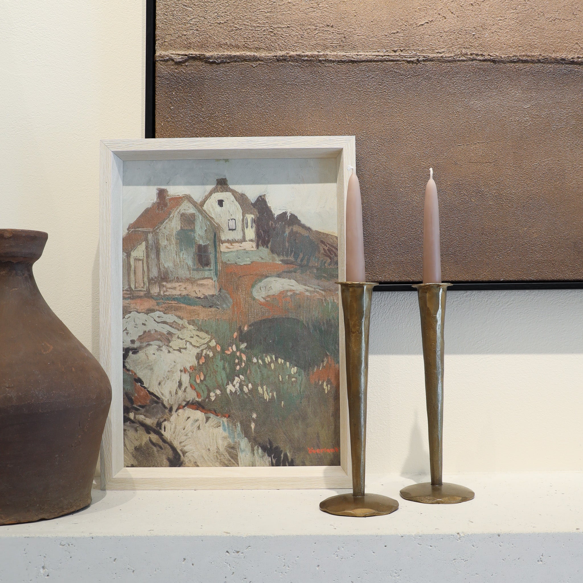 Antique Brass Forged Candle Holders