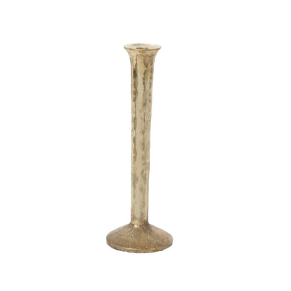 ANTIQUED BRASS TAPER CANDLE HOLDERS