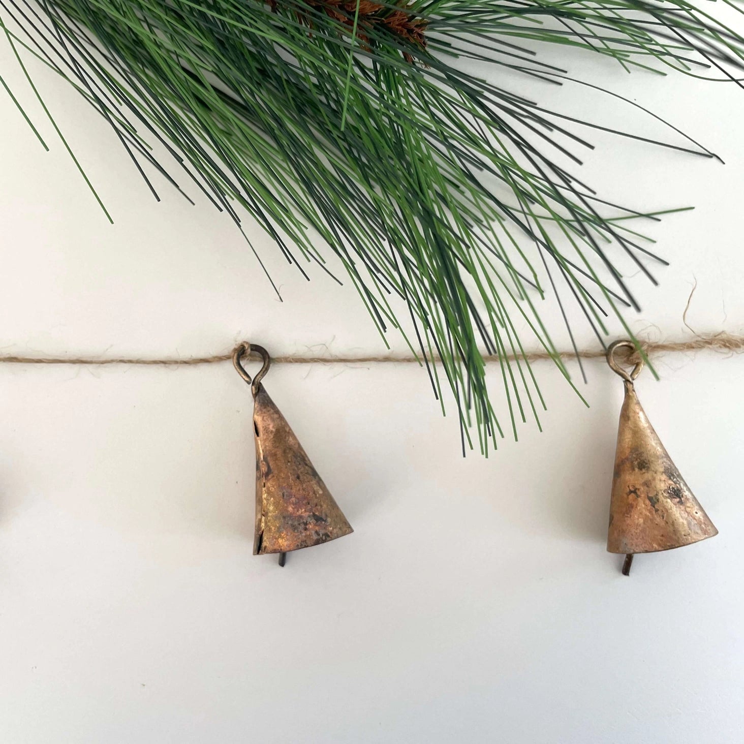 Antique Brass Cone Bell Garland