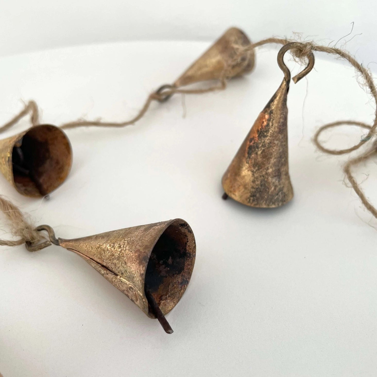 Antique Brass Cone Bell Garland