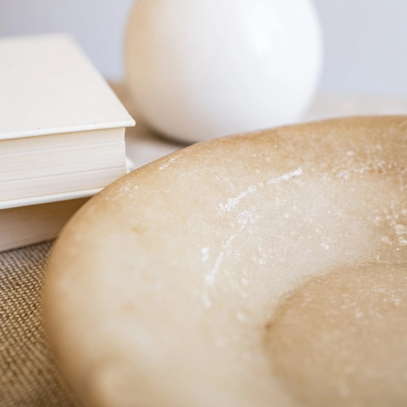 ANTIQUED MARBLE BOWL