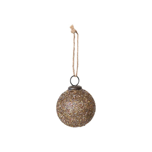 BEADED GLASS ORNAMENT