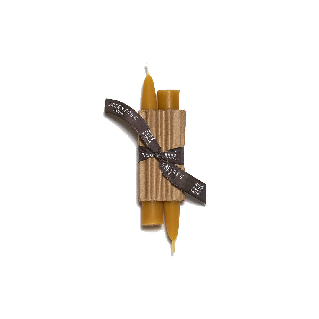 6" Beeswax Taper Candles | Set of 2