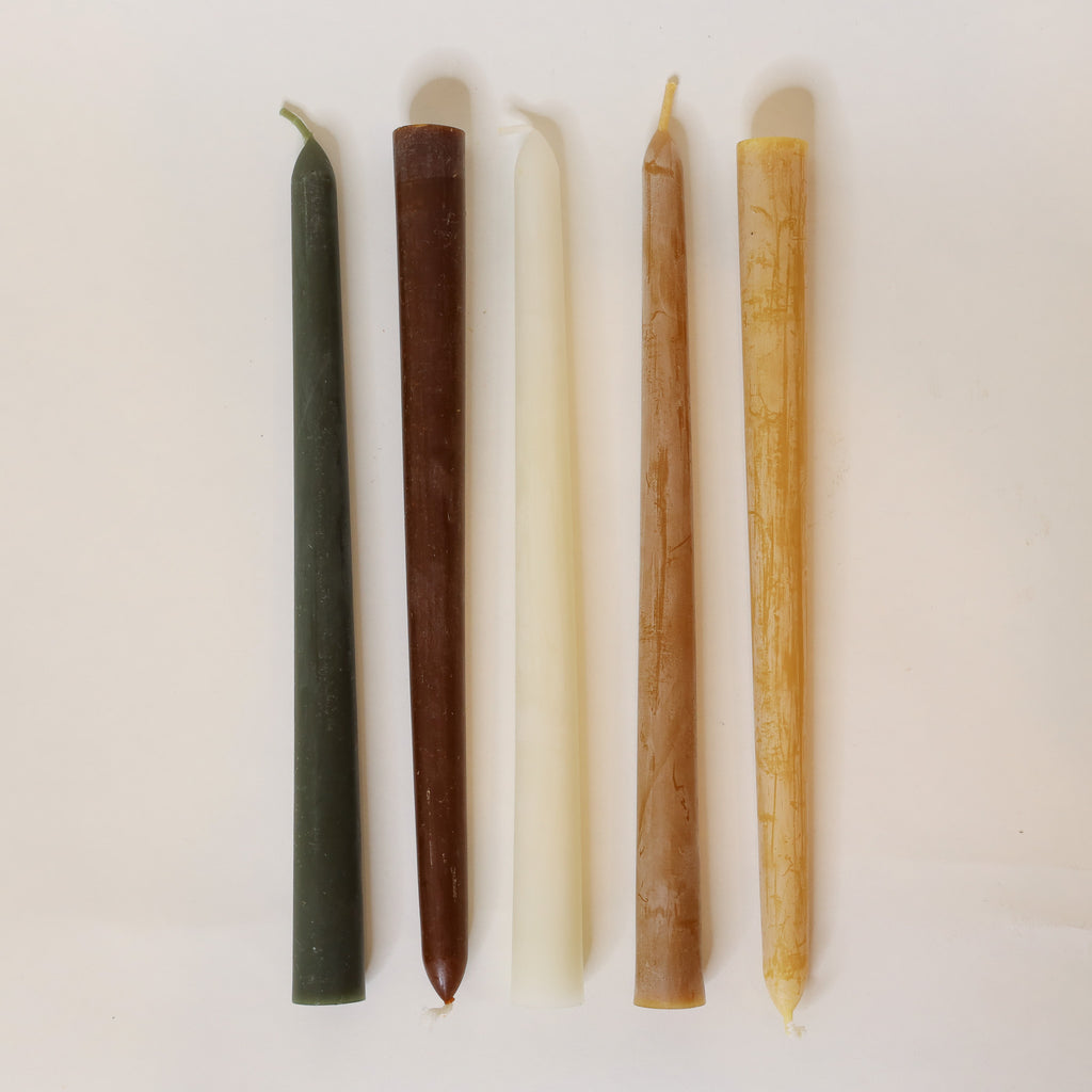 10" Beeswax Taper Candles | Set of 2