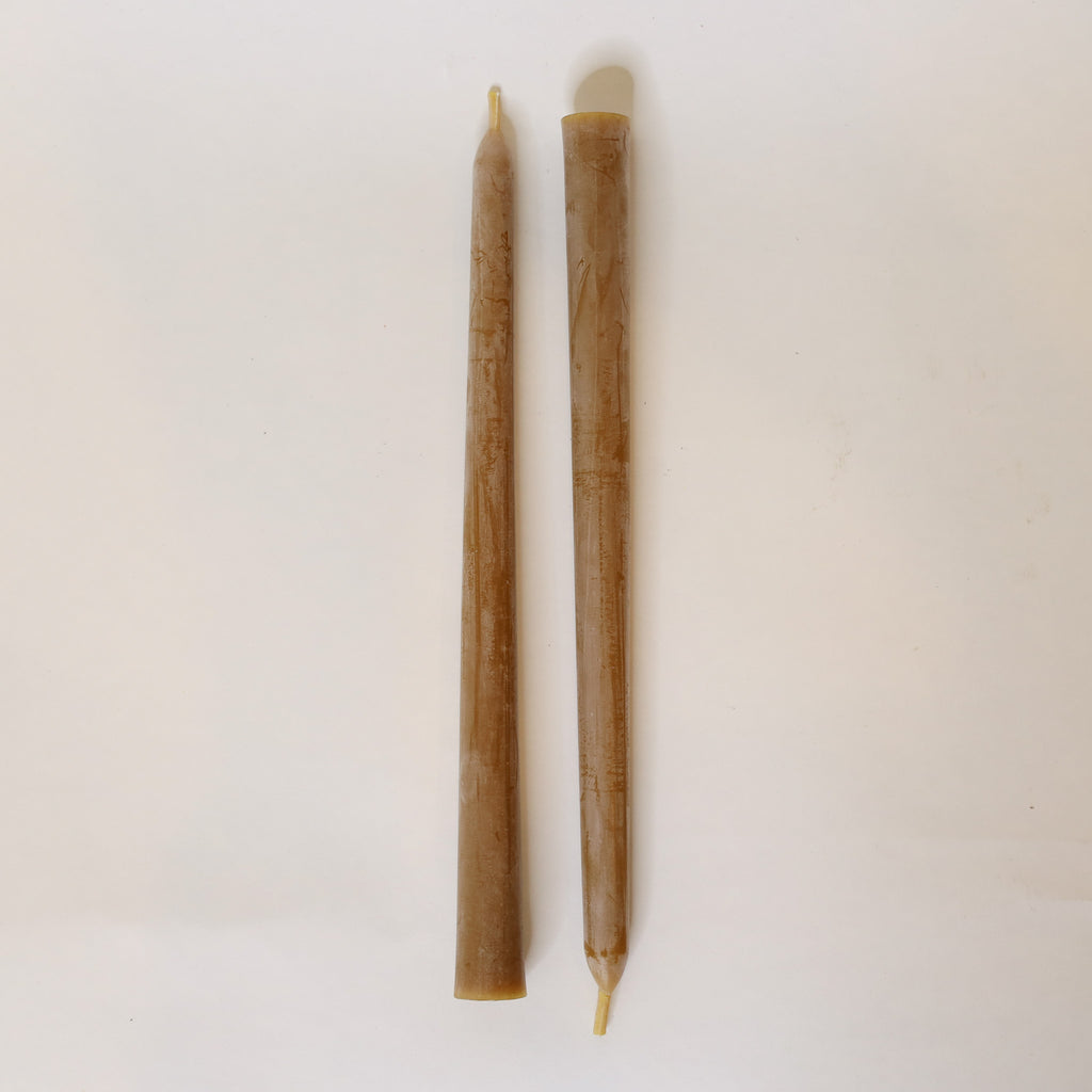 10" Beeswax Taper Candles | Set of 2