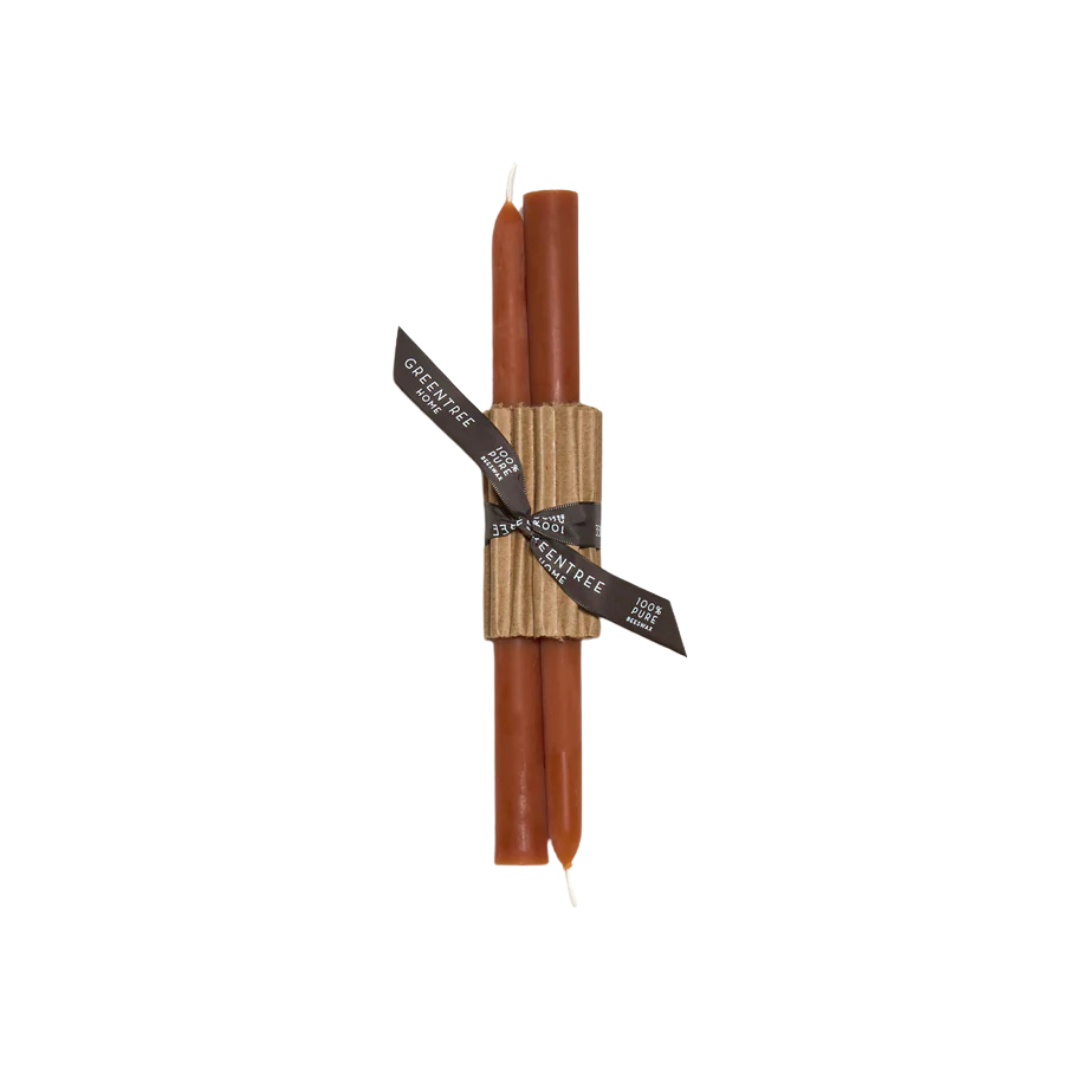 10" Beeswax Taper Candles | Set of 2