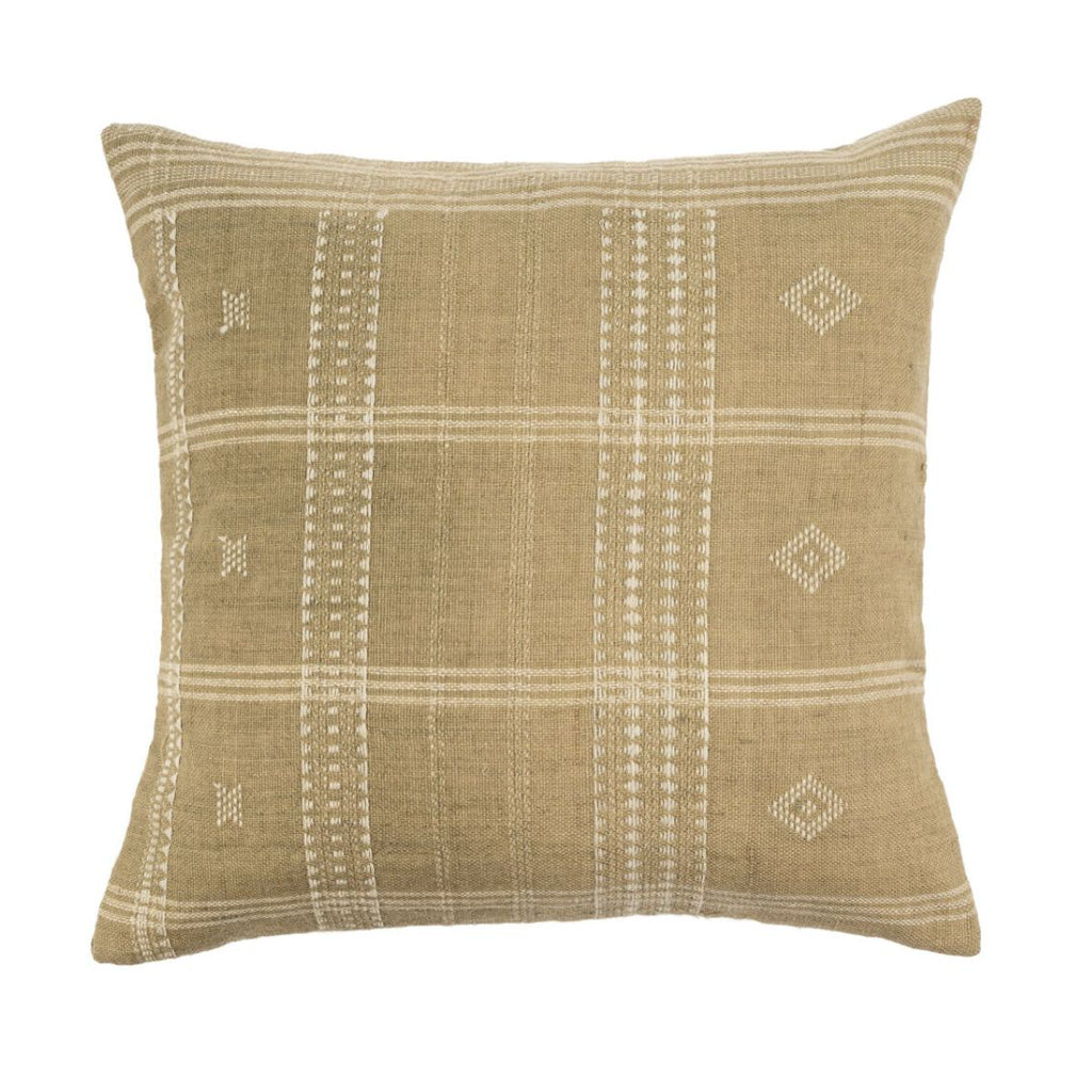 Bhujodi Wool Throw Pillow | Sand