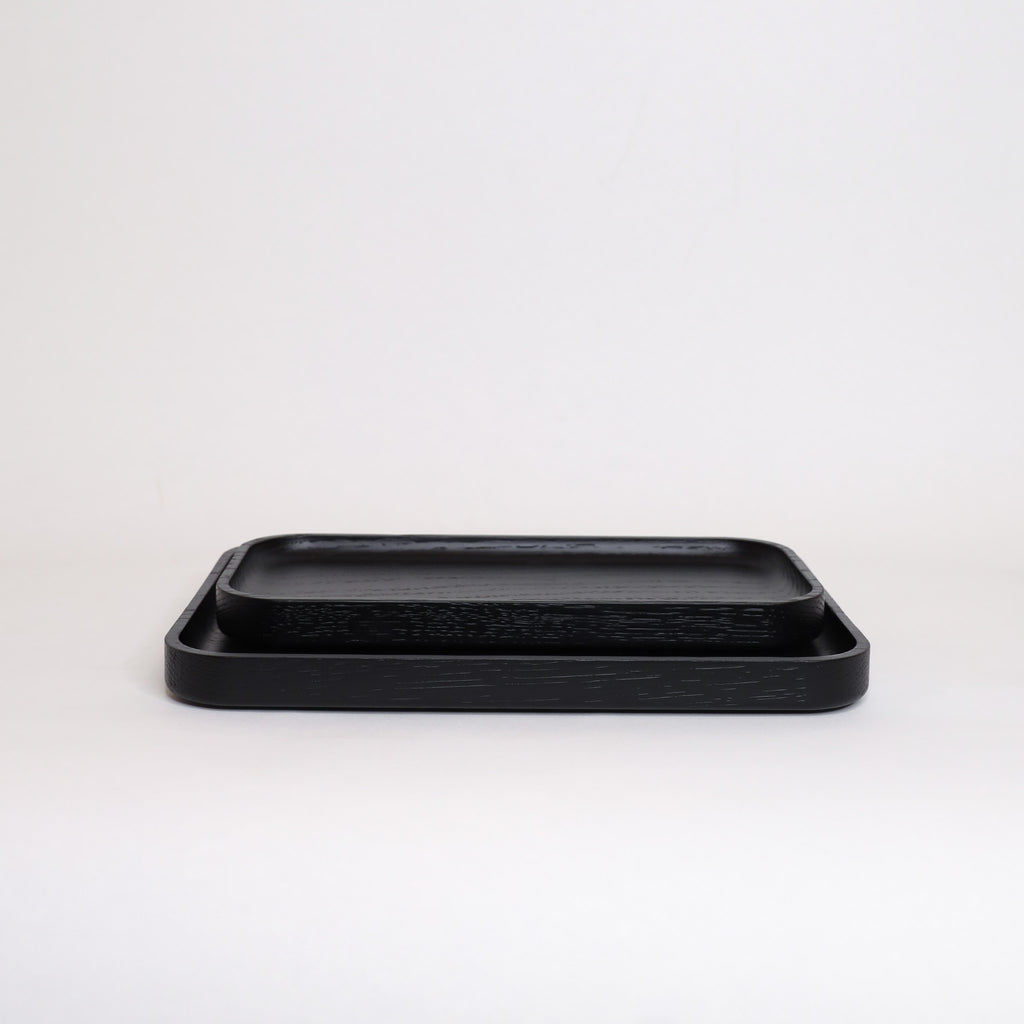 Black Oak Rectangle Tray