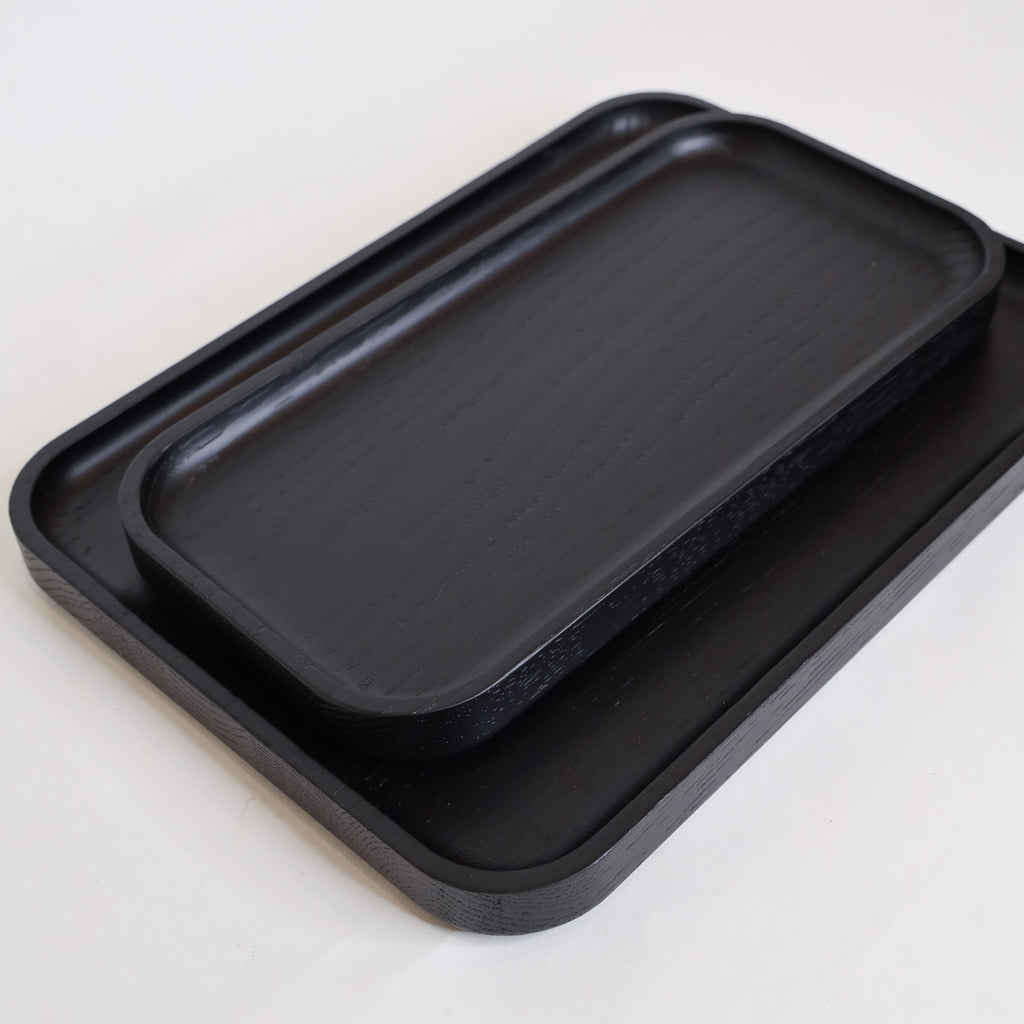Black Oak Rectangle Tray