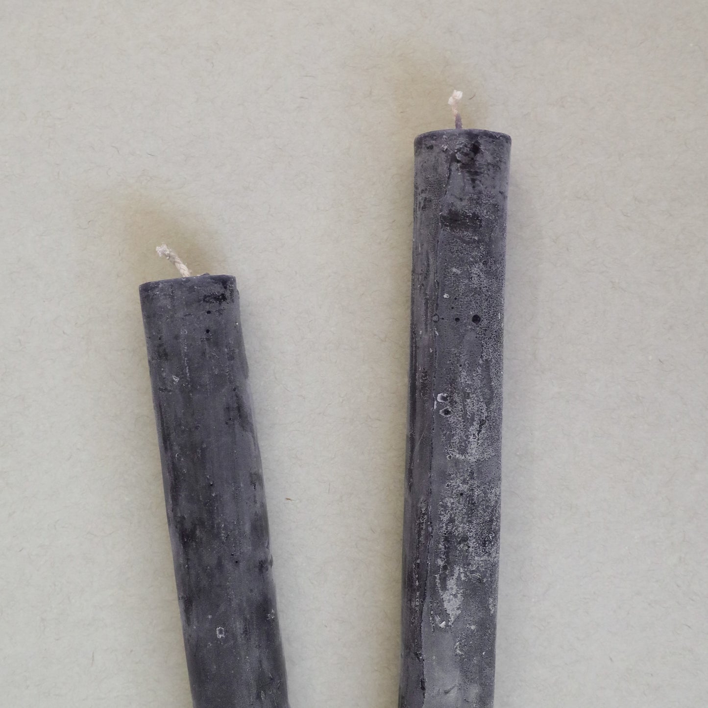 BLACK TAPER CANDLES - S/2
