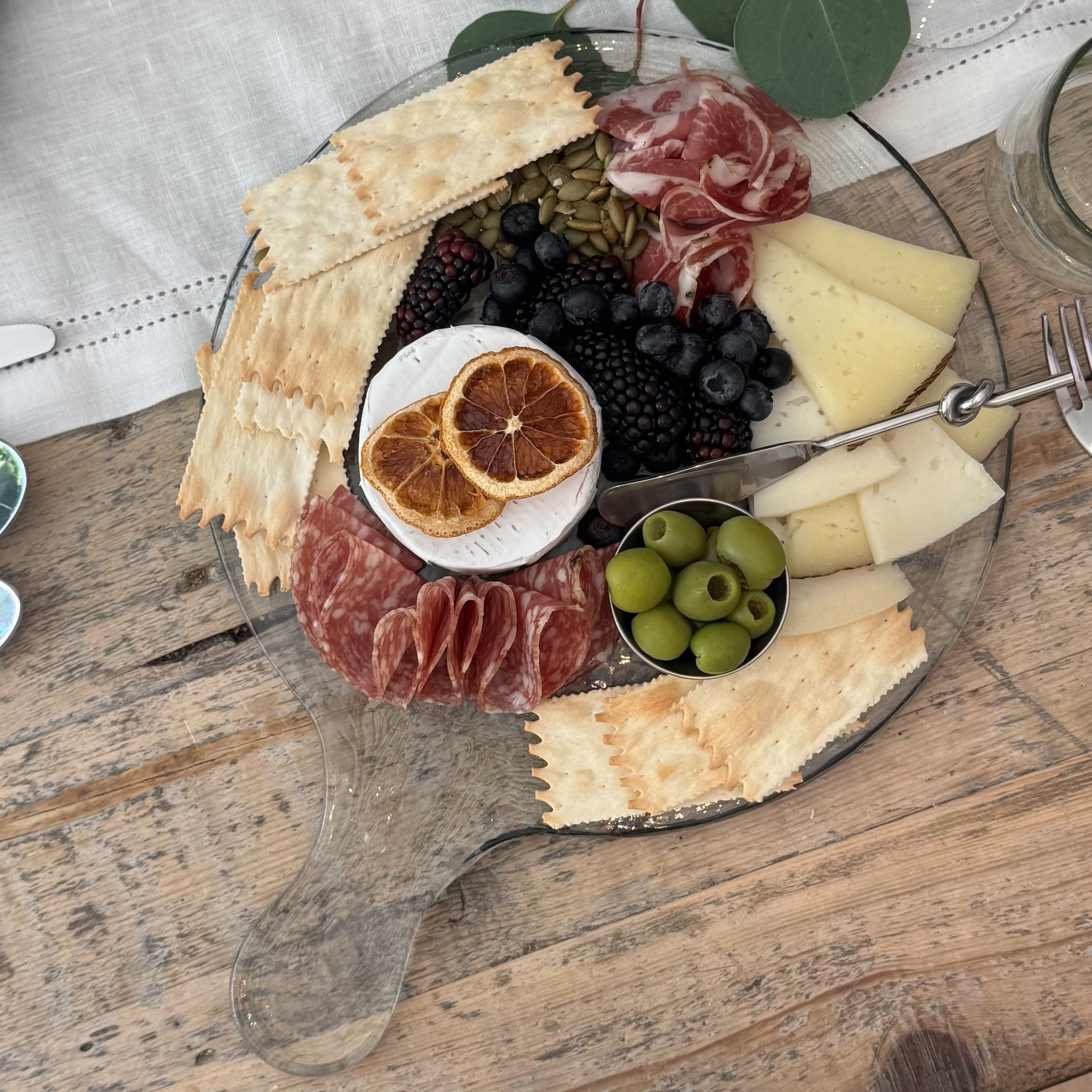 Blocked Glass Serving Boards