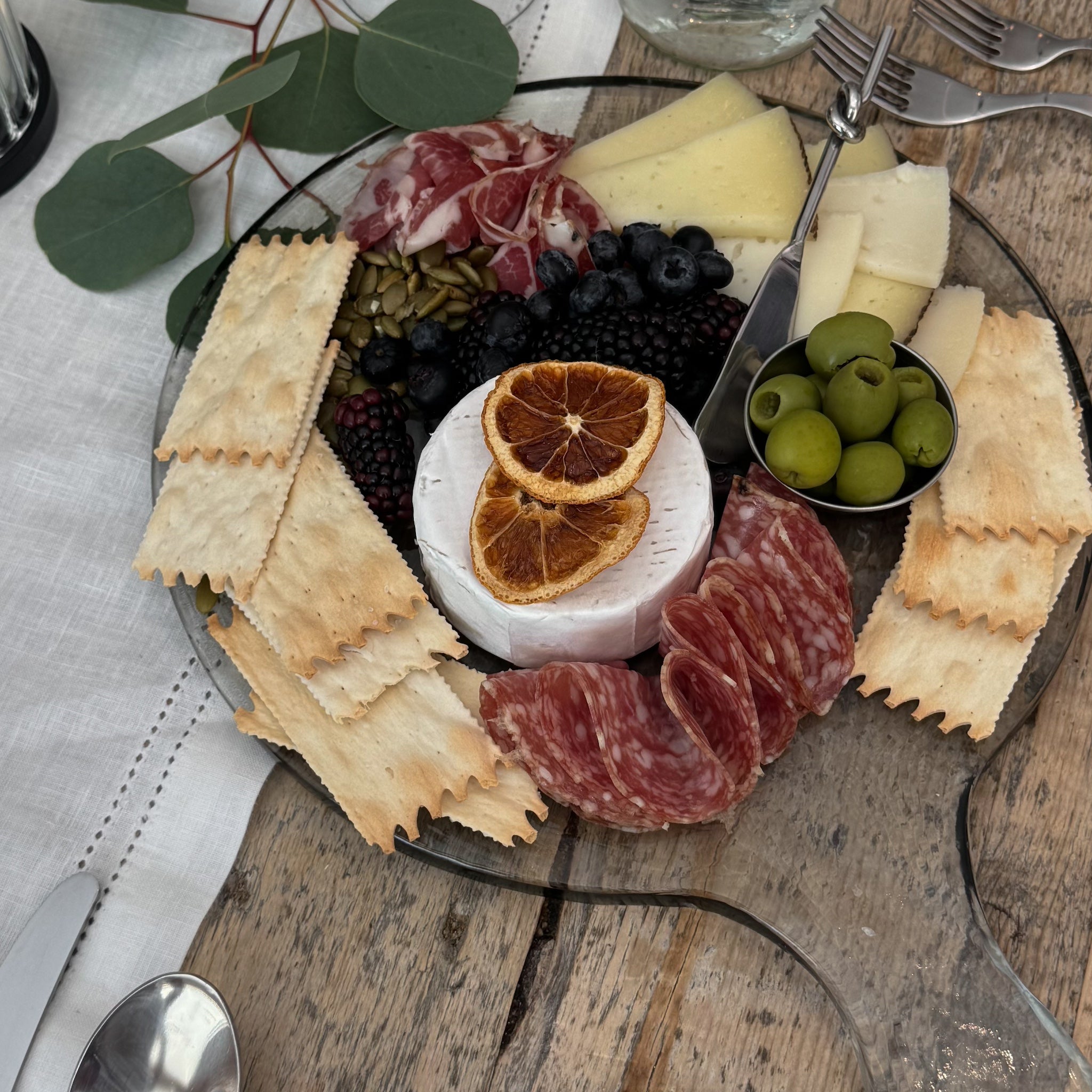 Blocked Glass Serving Boards