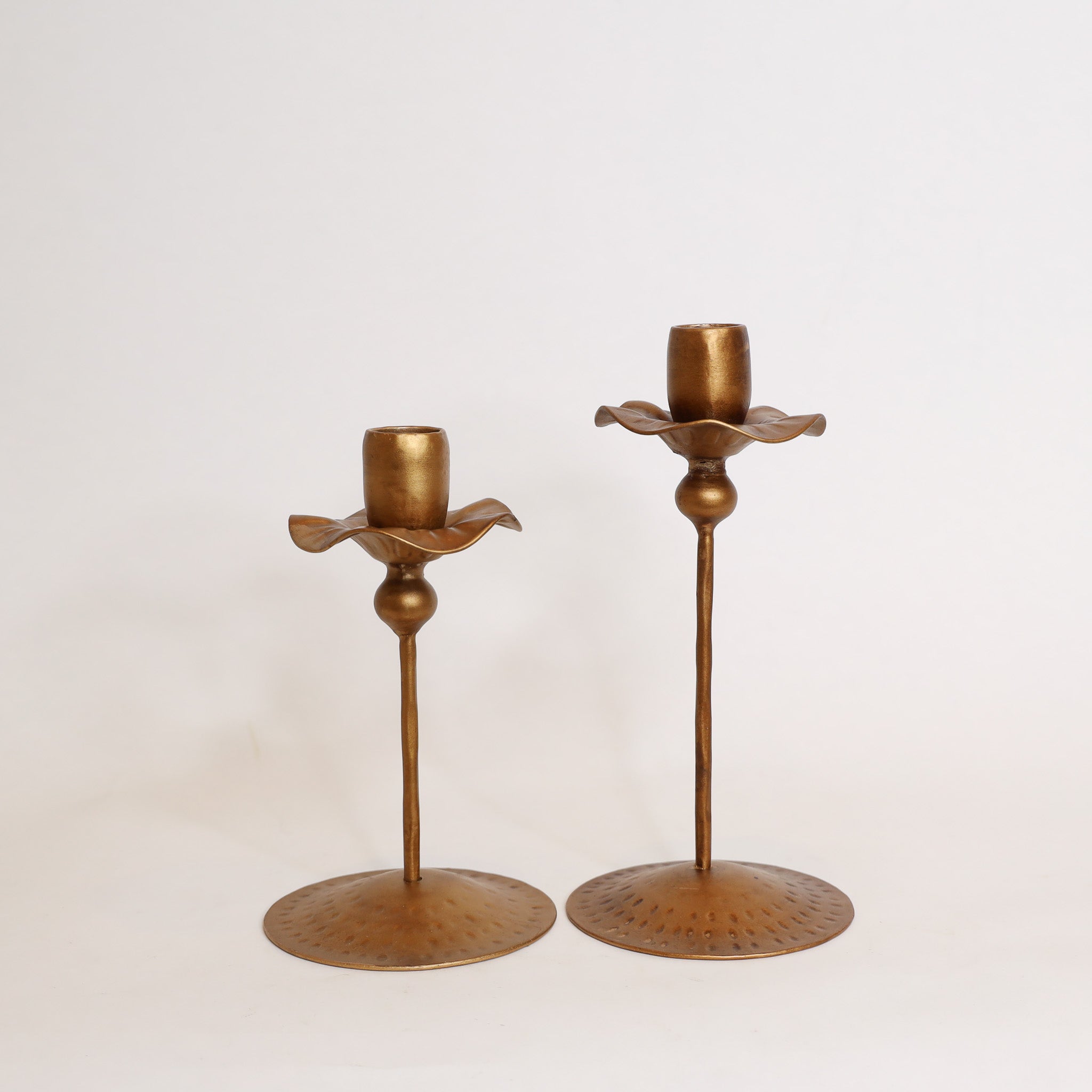 Brass Tulip Taper Holders