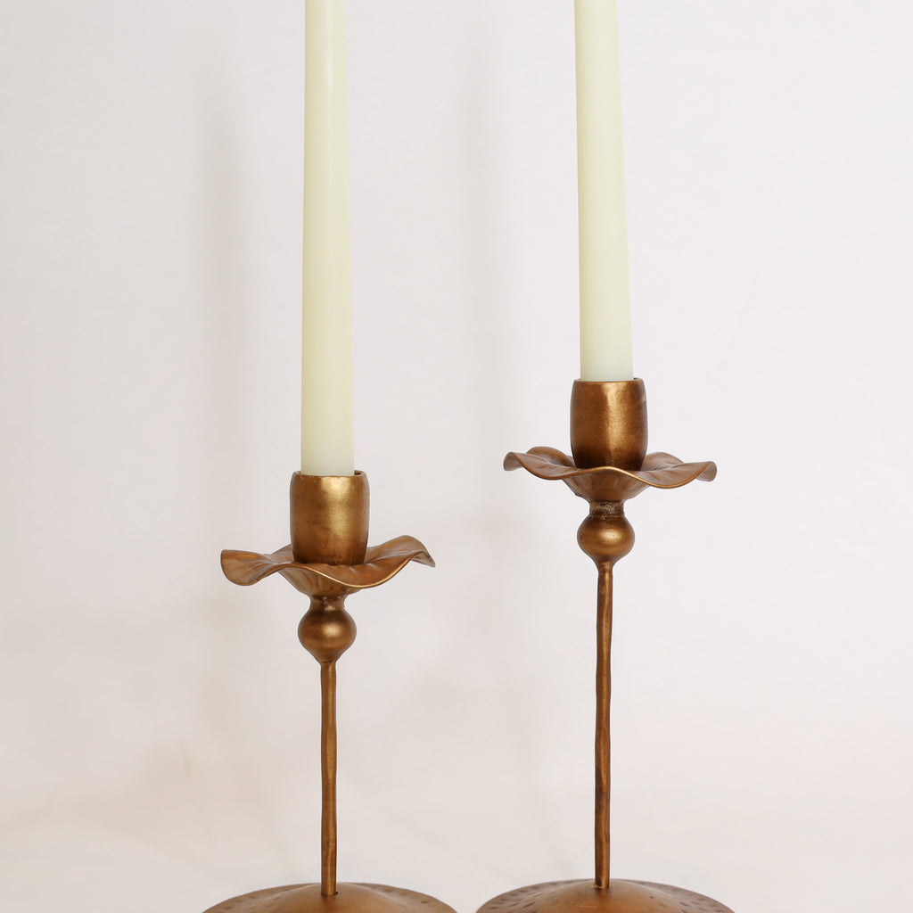 Brass Tulip Taper Holders