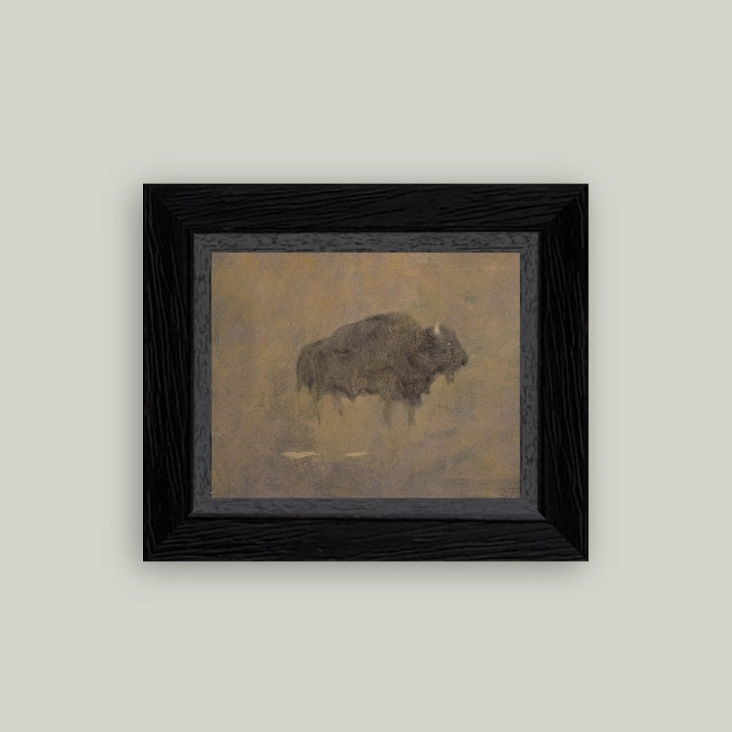 Buffalo in a Sandstorm Framed Artwork