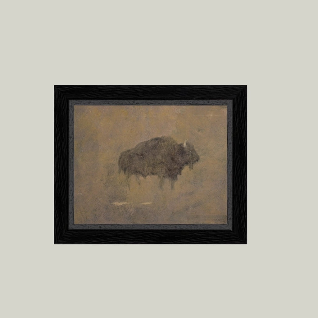 Buffalo in a Sandstorm Framed Artwork