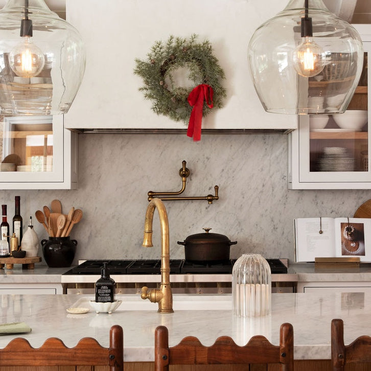 Faux Cedar Wreath with Pinecones