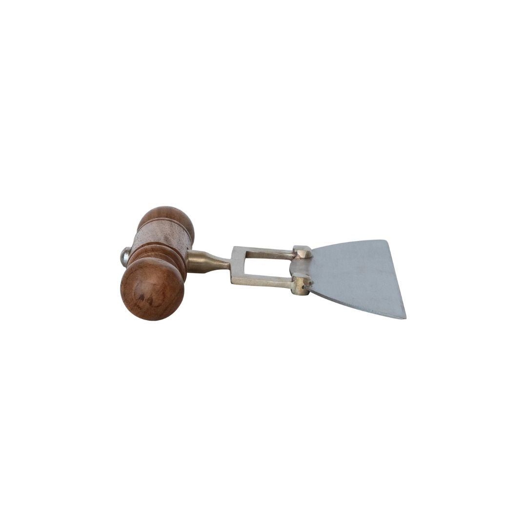 CHEESE KNIFE WITH WOOD HANDLE