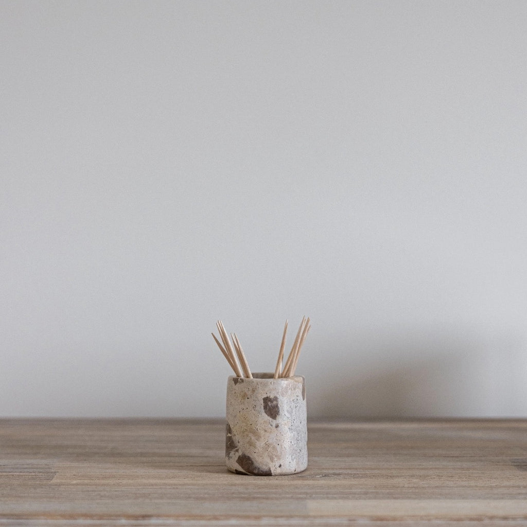 Chocolate Marble Toothpick Holder