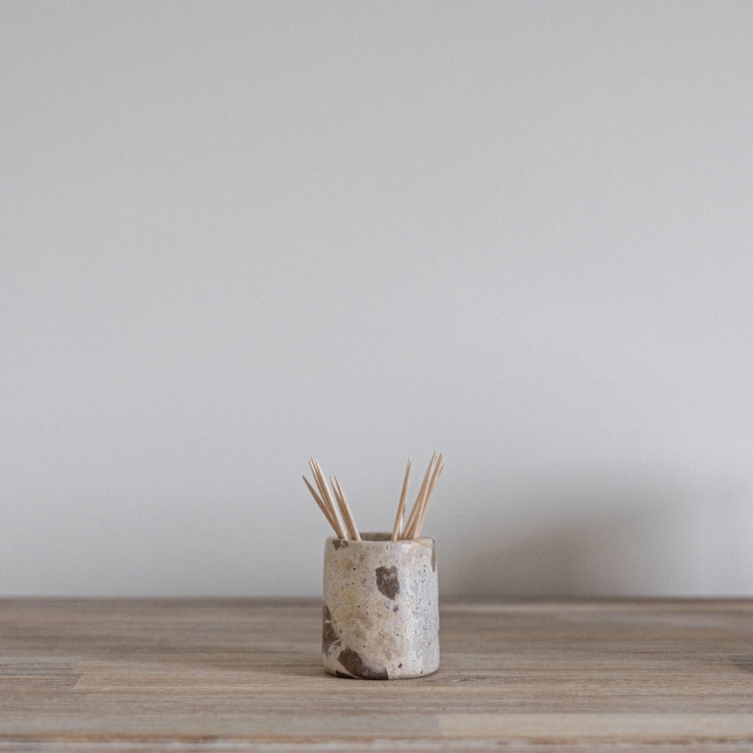 Chocolate Marble Toothpick Holder