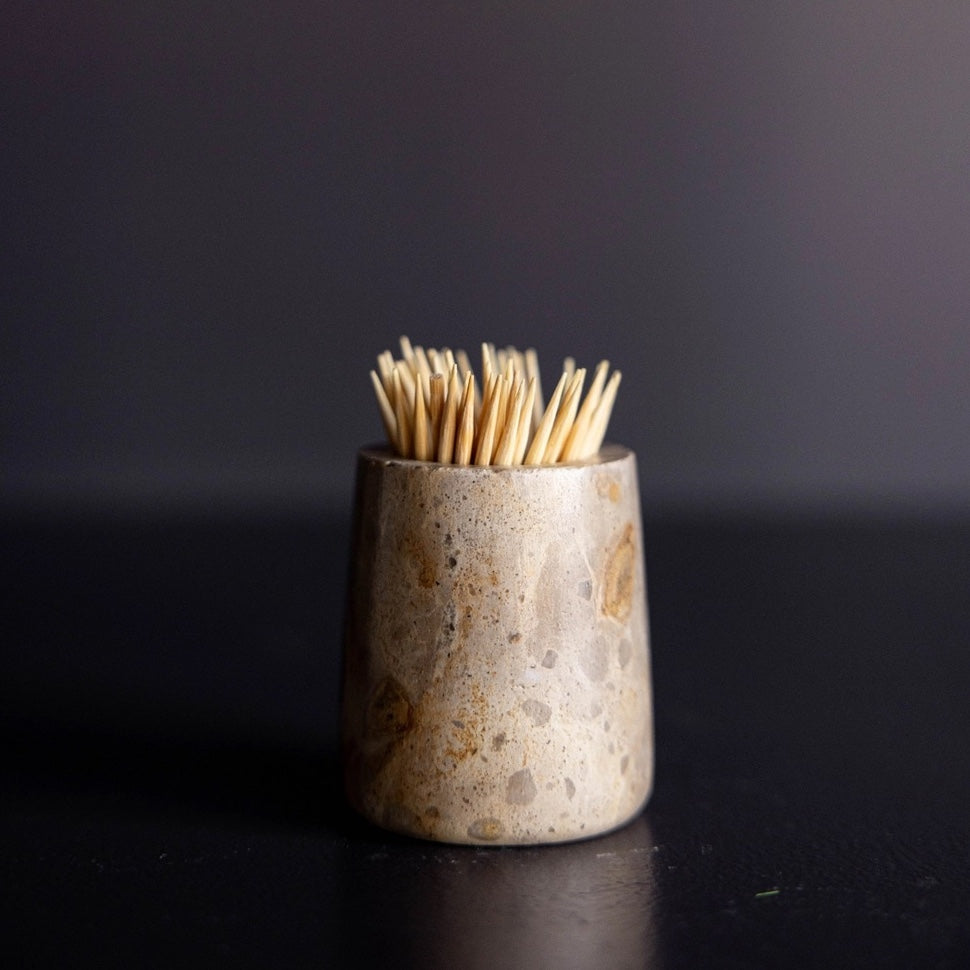 Chocolate Marble Toothpick Holder