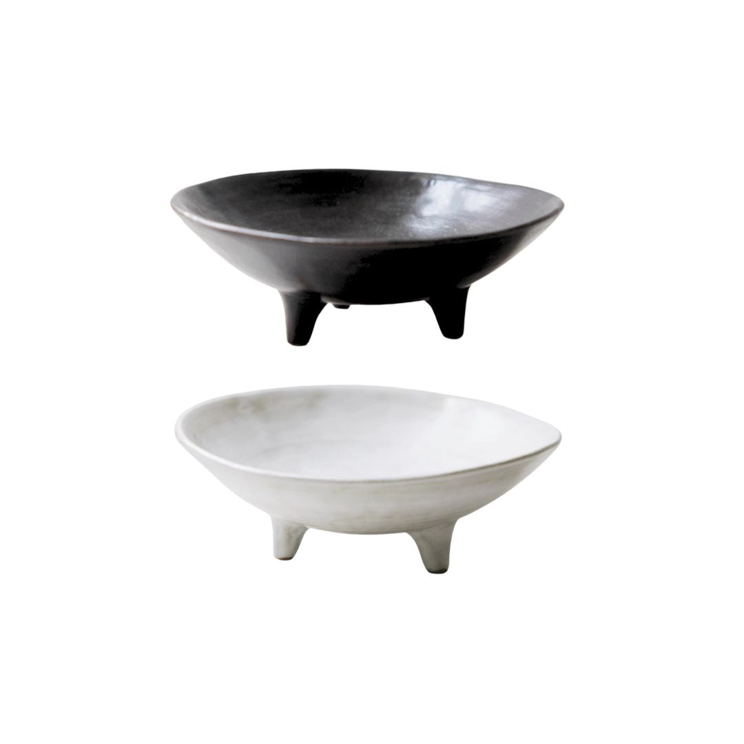 CERAMIC FOOTED BOWLS
