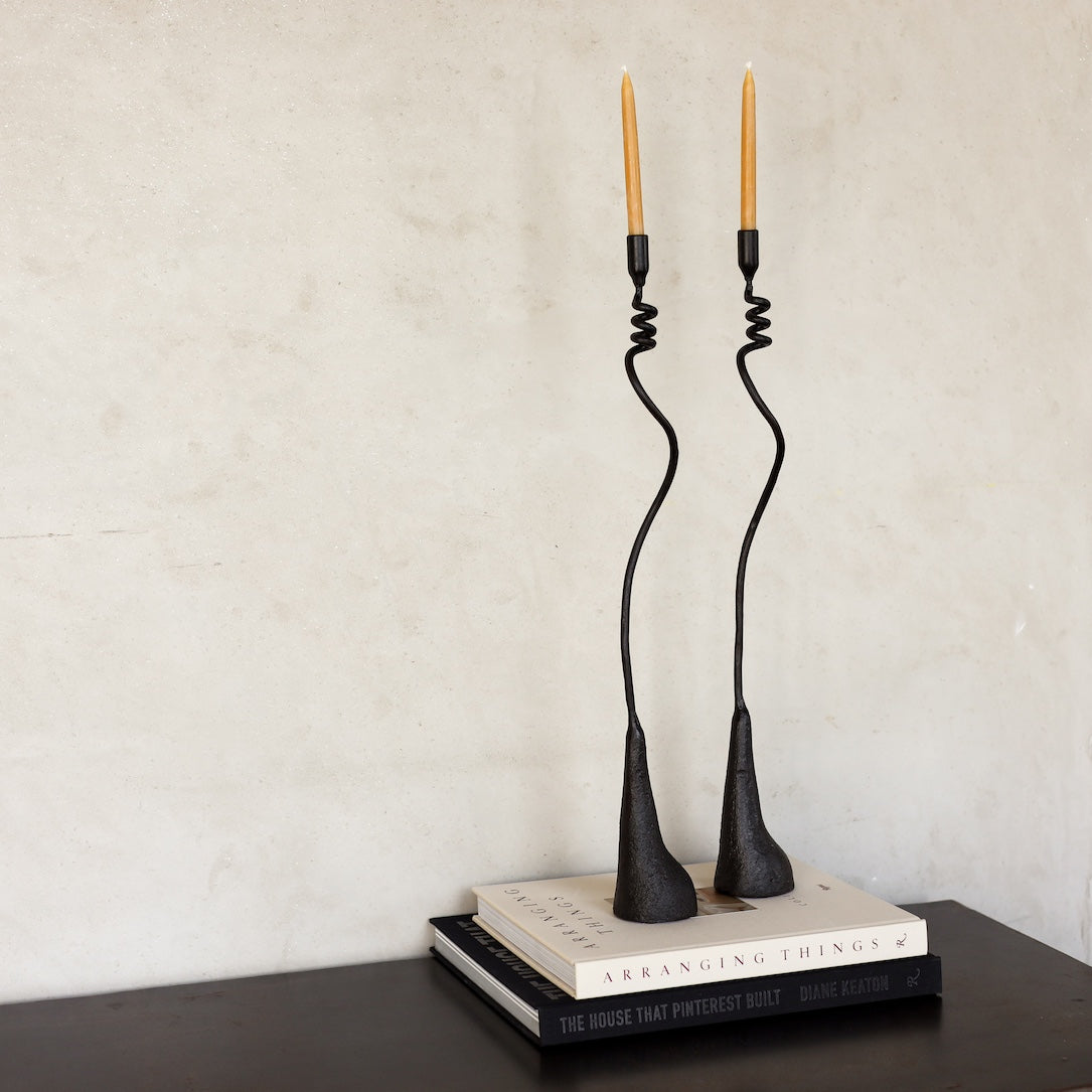 Curly Iron Candlestick | Tall