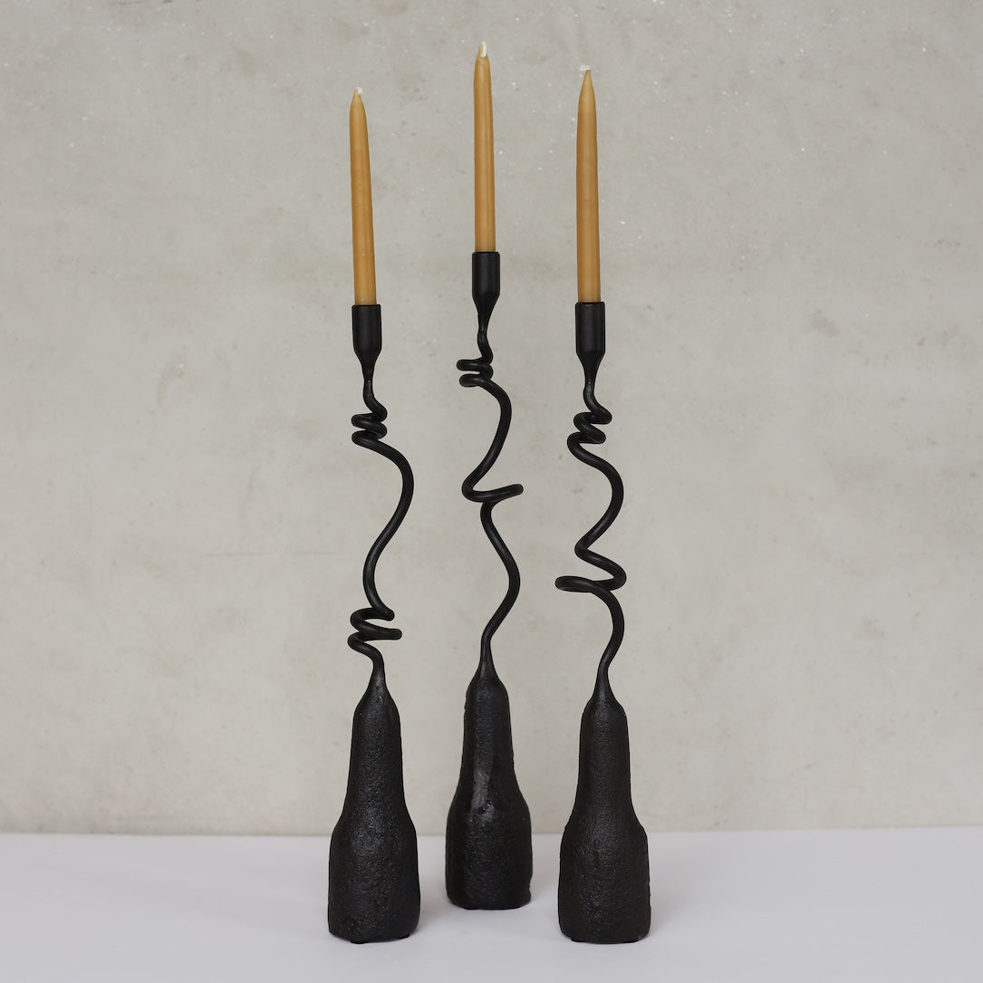 Curly Iron Candlestick | Short