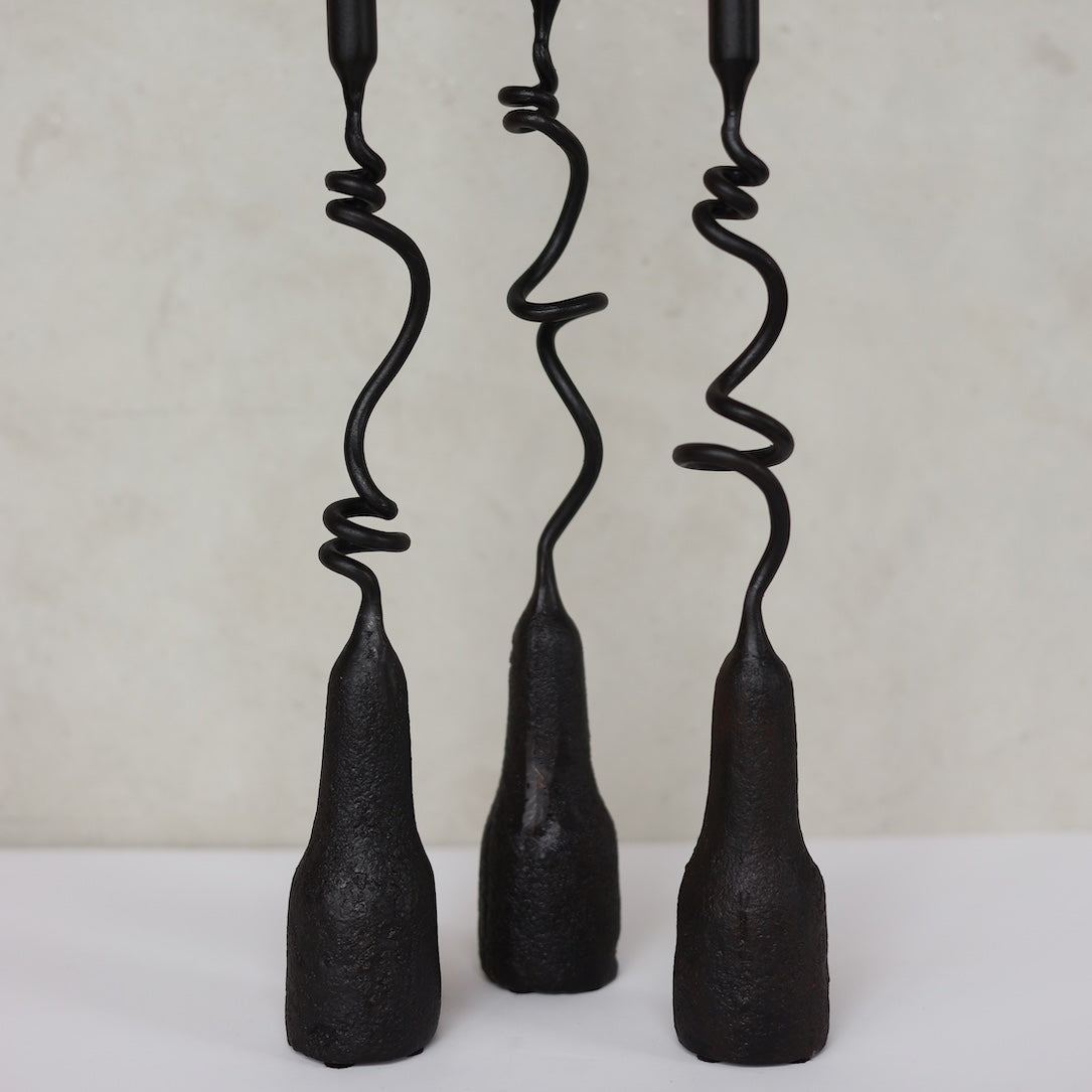Curly Iron Candlestick | Short