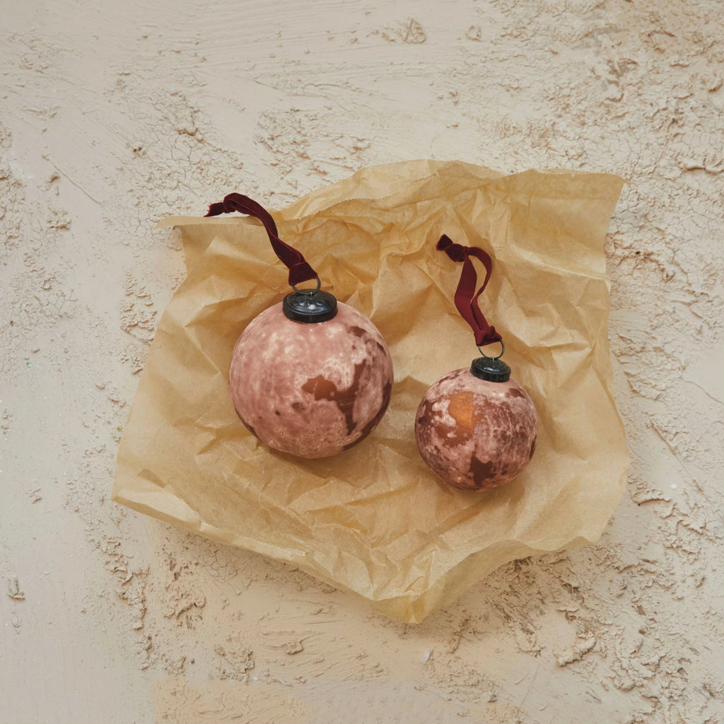 Frosted Berry Glass Ornaments