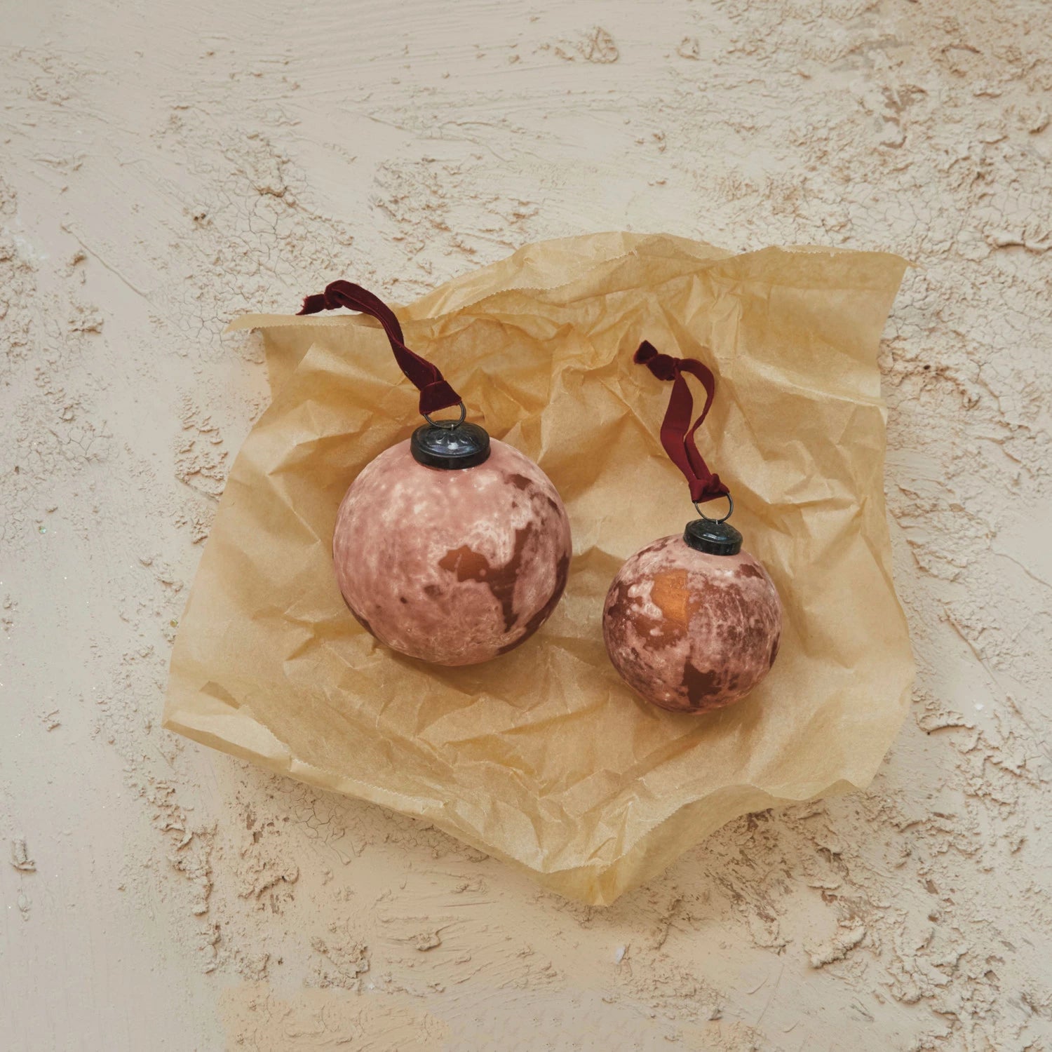 Frosted Berry Glass Ornaments