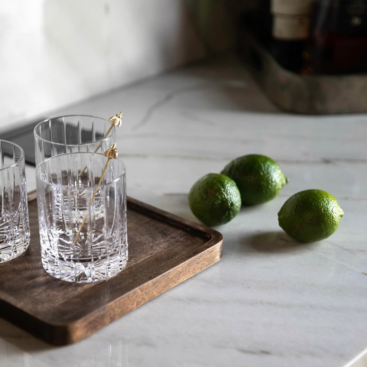 Stained Mango Wood Trays | Square