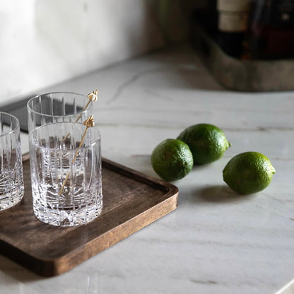 STAINED MANGO WOOD TRAYS | SQUARE