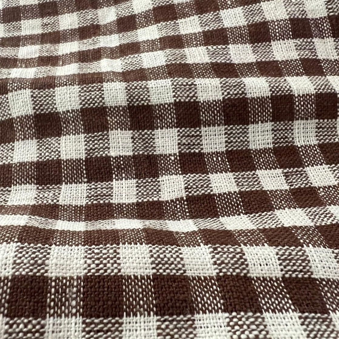 GINGHAM LINEN TEA TOWELS